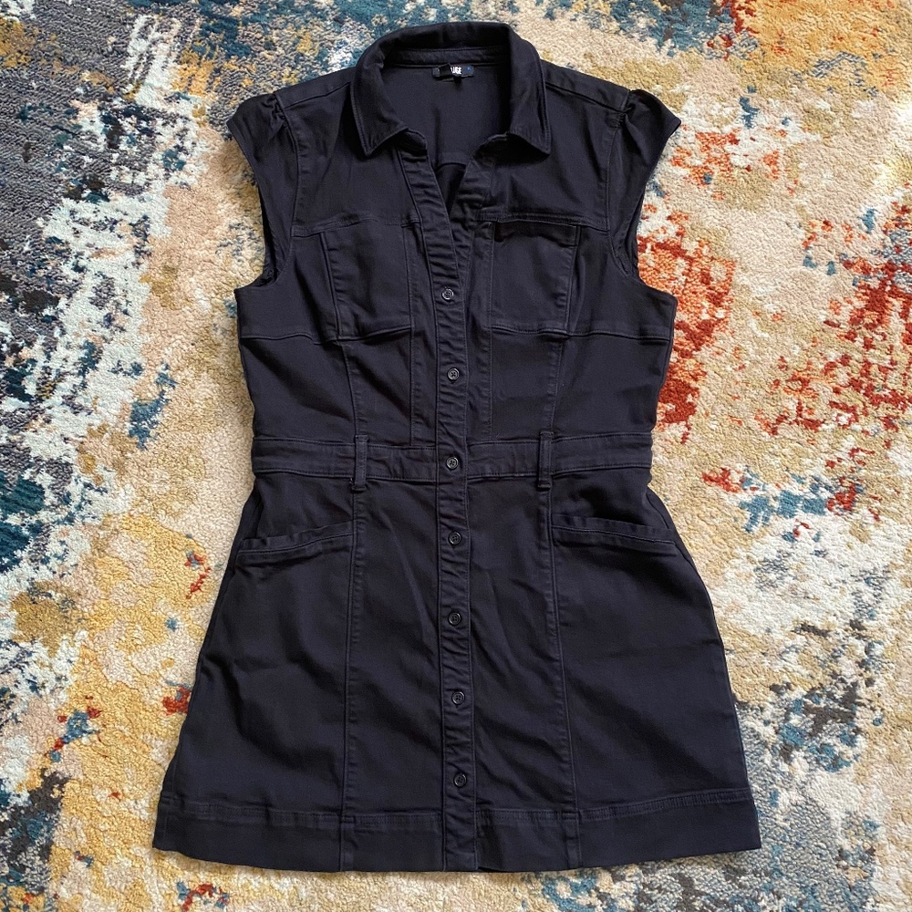 PAIGE Jaxsyn Cap Sleeve Tie Belt Shirtdress sz 12